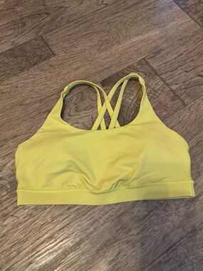 lululemon athletica Bright Yellow/Geeen Crisscross Sports Bra